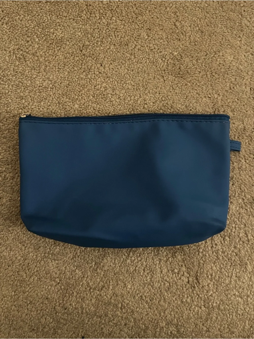 Lily Pulitzer Clear Pencil Pouch, Makeup Bag with Light Blue Trim
